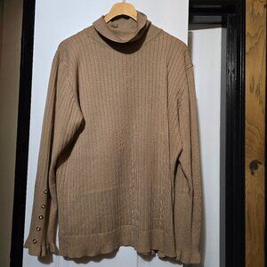 New York & Company Women's Creme Colored Turtleneck Sweater Size XXL